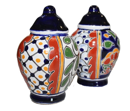 Mexican salt＆pepper Talavera Traditional Salt & Pepper Shakers - Pair