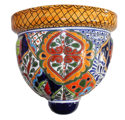 mexican pot for plants Talavera wall planter pot Hand painted Mexican Talavera – Market to Market By Tierra Fina
