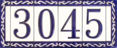 Valencia 2 Spanish Ceramic House Number