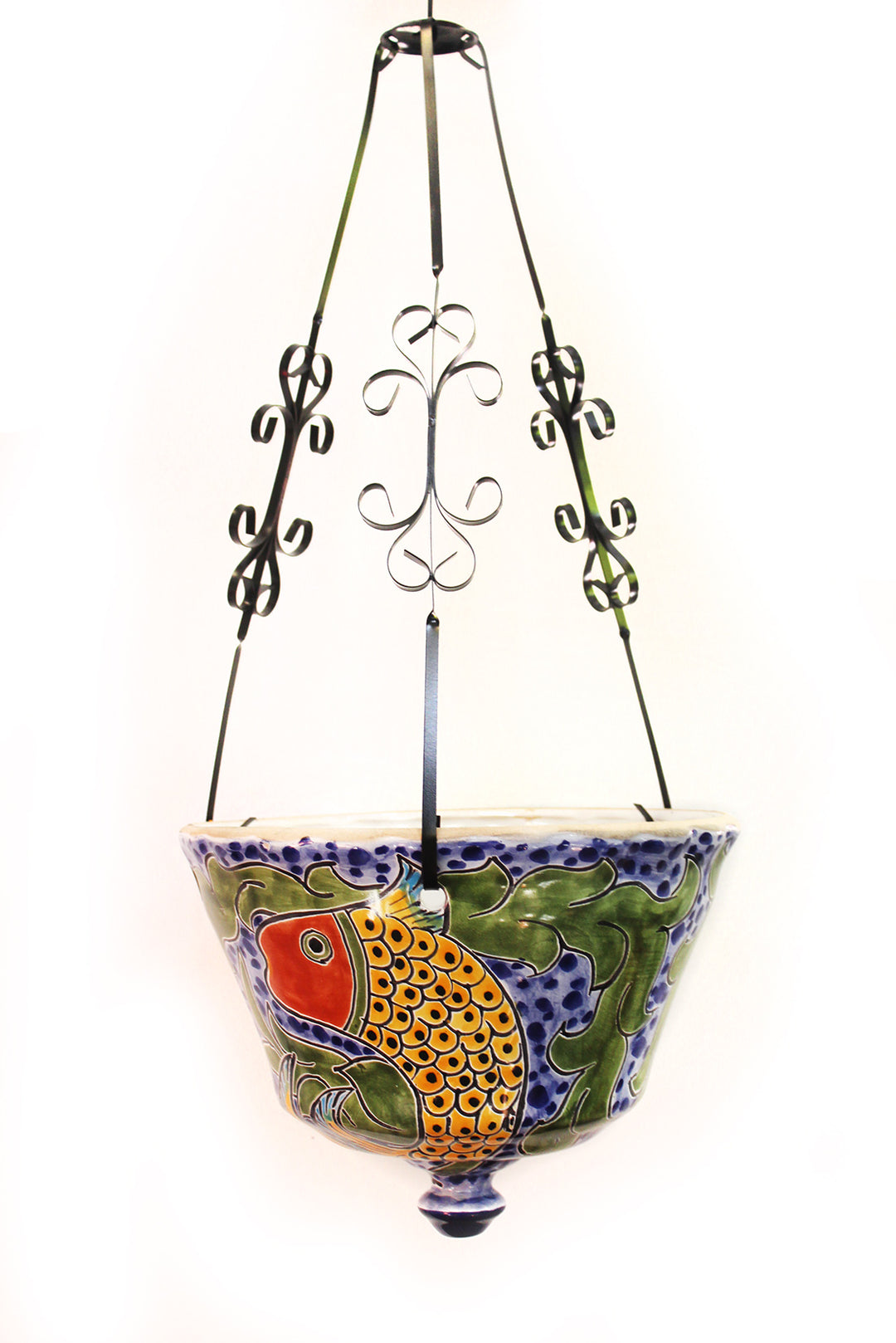 hanging talavera planter Talavera Hanging Basket Planter- LICHB