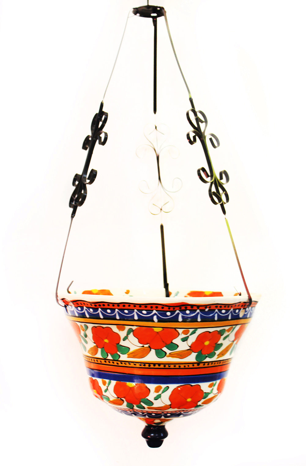 talavera hanging planter Hanging Basket Planter- QO3002