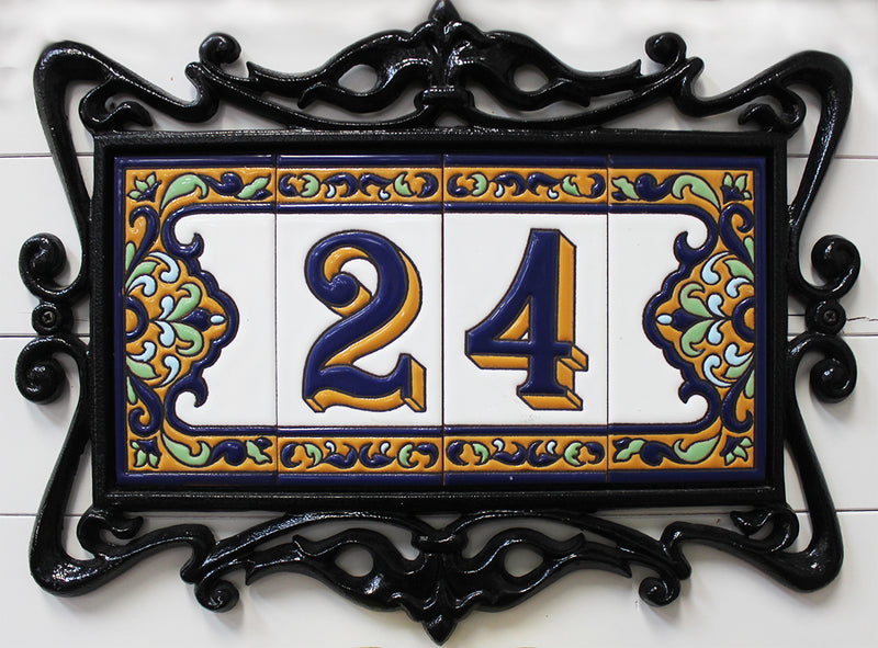 Tuscany Powder-Coated Aluminum Frame for 3 Numbers--FUNT3