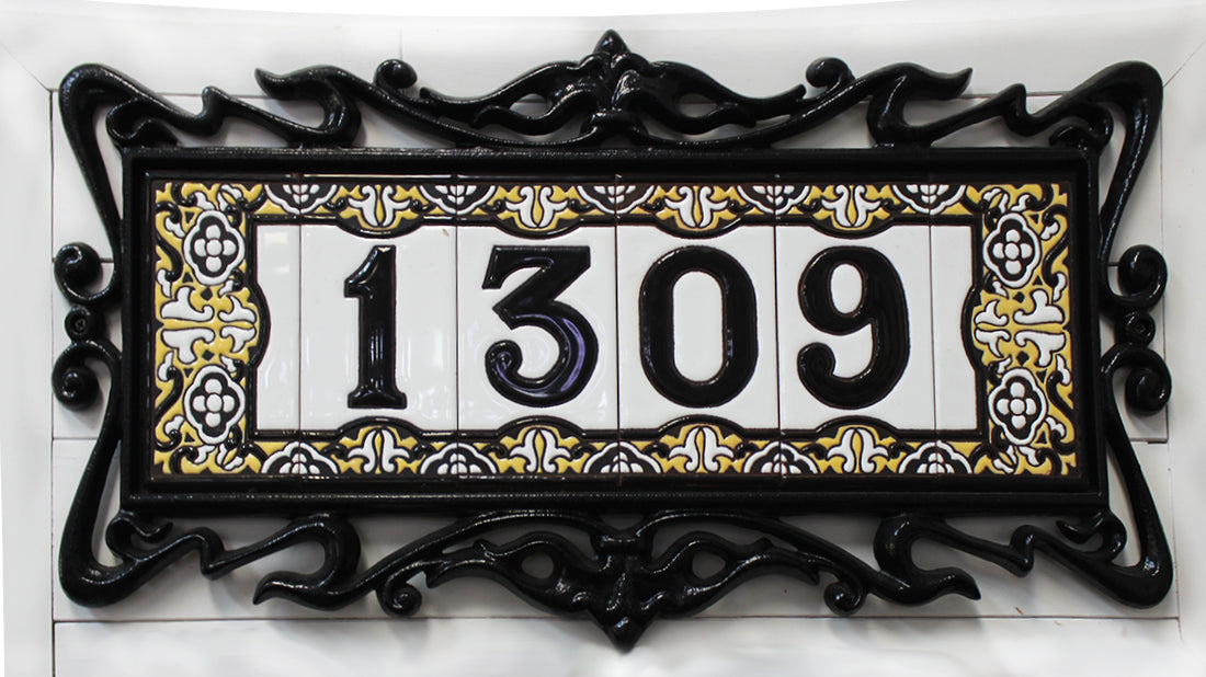 Aluminum Ceramic house number frame address plaque – Market to Market ...