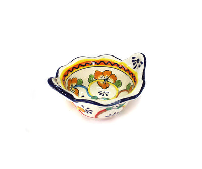 Scalloped Bowl With Handles-   QA0050