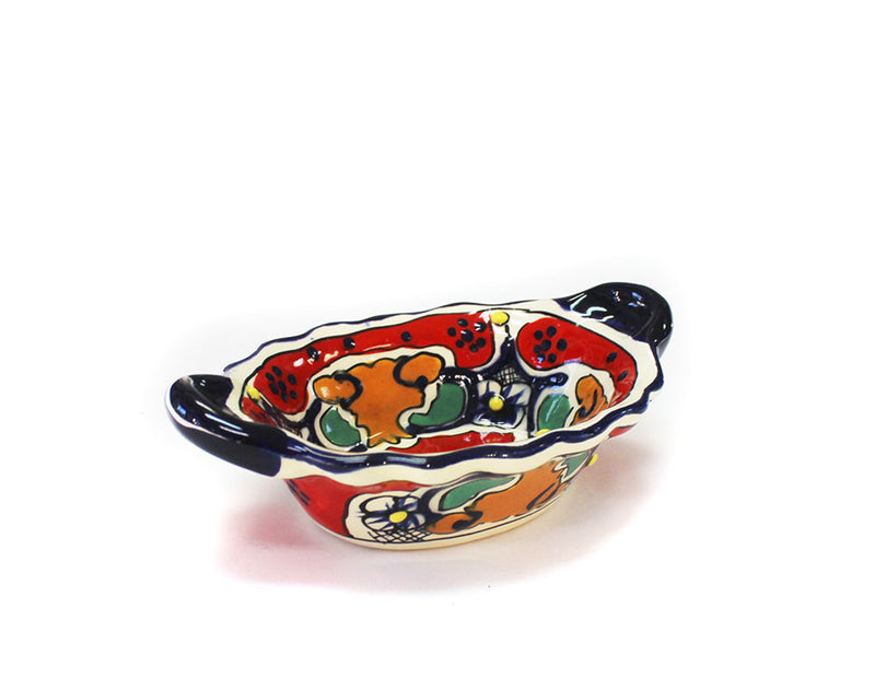 Oval Bowl With Handles  4.5"x7"- QC0058