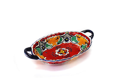 Oval Tray With Handles- 6.5" X 11"-   QC0059