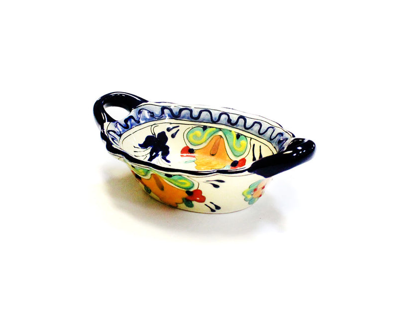Oval Bowl With Handles- 4.5" X 7"-   QRV0058