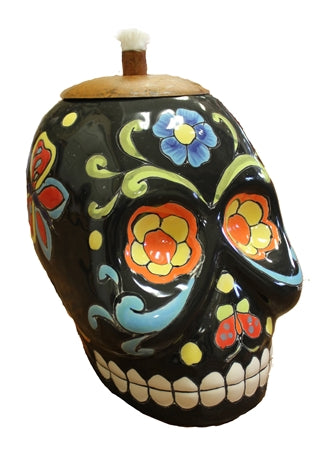 Day of the dead skull torch