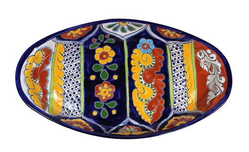 Talavera Oval Serving Platter - 17.5" x 10"-   LICOP164