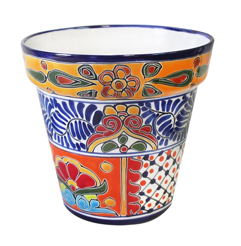 Talavera planter pot Hand painted Mexican Talavera – Market to Market By  Tierra Fina
