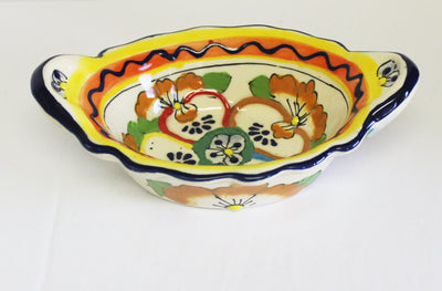 Oval Bowl with handles   4.5"x7"-   QA0058